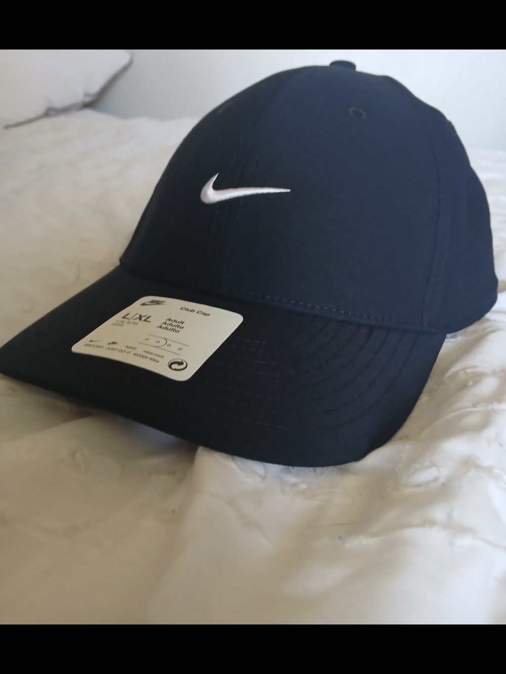 Nike Black Hat with White Swoosh